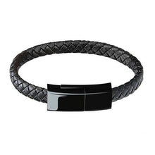 Load image into Gallery viewer, Outdoor Portable Leather Mini Micro USB Bracelet Charger Data Charging Cable