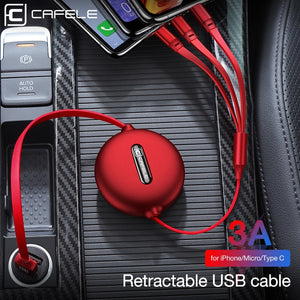 Cafele 3 IN 1 USB Fast Charging USB Cable