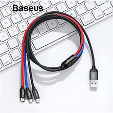 Load image into Gallery viewer, Baseus 3 in 1 USB Cable for Mobile Phones Charger Cord