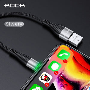 Rock 1m 2m Led Usb Charger for Iphone