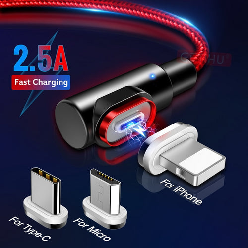 90 Degree 2.5A Fast Charging Magnetic Cable