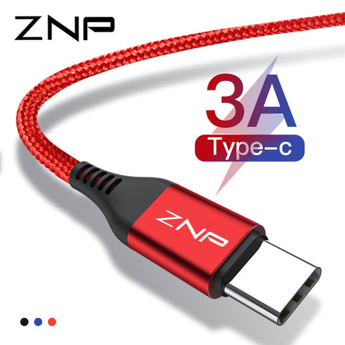 ZNP 3A USB Type-C Fast Charging Data Cable for Mobile Phones