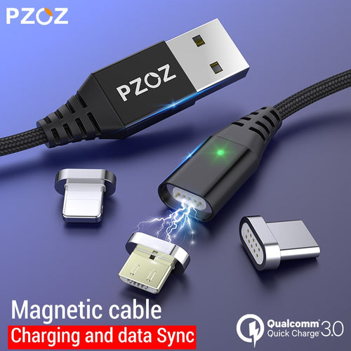 PZOZ 3 IN 1 Magnetic Cable Fast Charging Adapter
