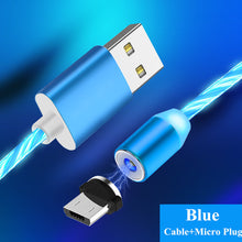 Load image into Gallery viewer, 3 IN 1 Magnetic LED Charging Cable Flowing LED for All Iphone/Ipads