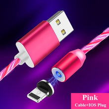 Load image into Gallery viewer, 3 IN 1 Magnetic LED Charging Cable Flowing LED for All Iphone/Ipads