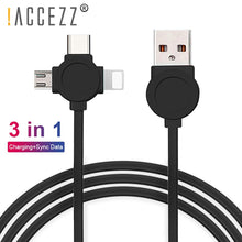 Load image into Gallery viewer, 3 IN 1 Compatible Fast Charging Magnetic Cable