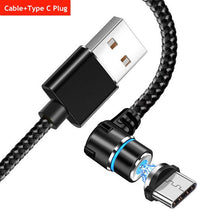 Load image into Gallery viewer, 3 IN 1 Fast Charging 90 Degree Magnetic Cable Switchable 360 Degrees